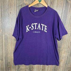 Kansas State Wildcats K-State Vintage 90s T-Shirt Purple Adult Size XL
